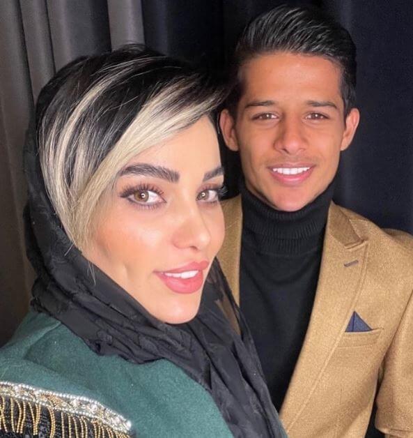 Mehdi Ghayedi with his girlfriend turned fiance Setareh Masoumi.